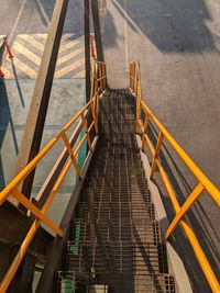 High angle view of staircase in playground