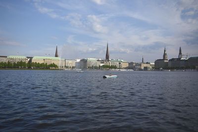 Boats in harbor