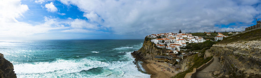 Panoramic view of sea against sky