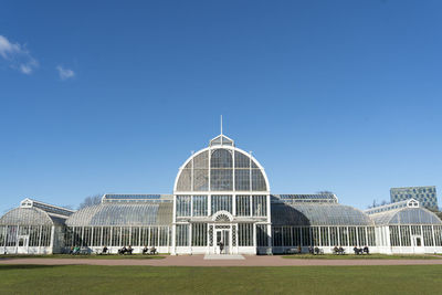 Wes anderson greenhouse building called the palmhouse in gothenburg