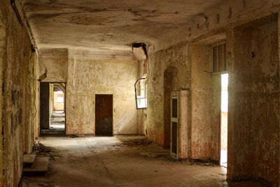 Interior of abandoned building