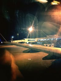 View of train at night