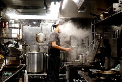 People working in restaurant