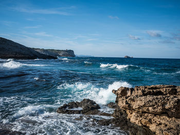 Scenic view of sea against sky