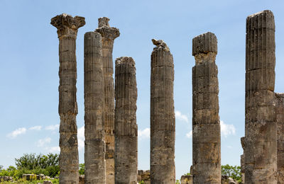 Low angle view of old ruins