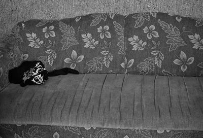 Close-up of messy bed