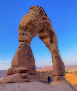 Sunrise at delicate arch at arches national park in utah