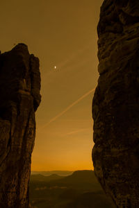 Rock formations at sunset