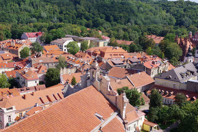 High angle view of townscape