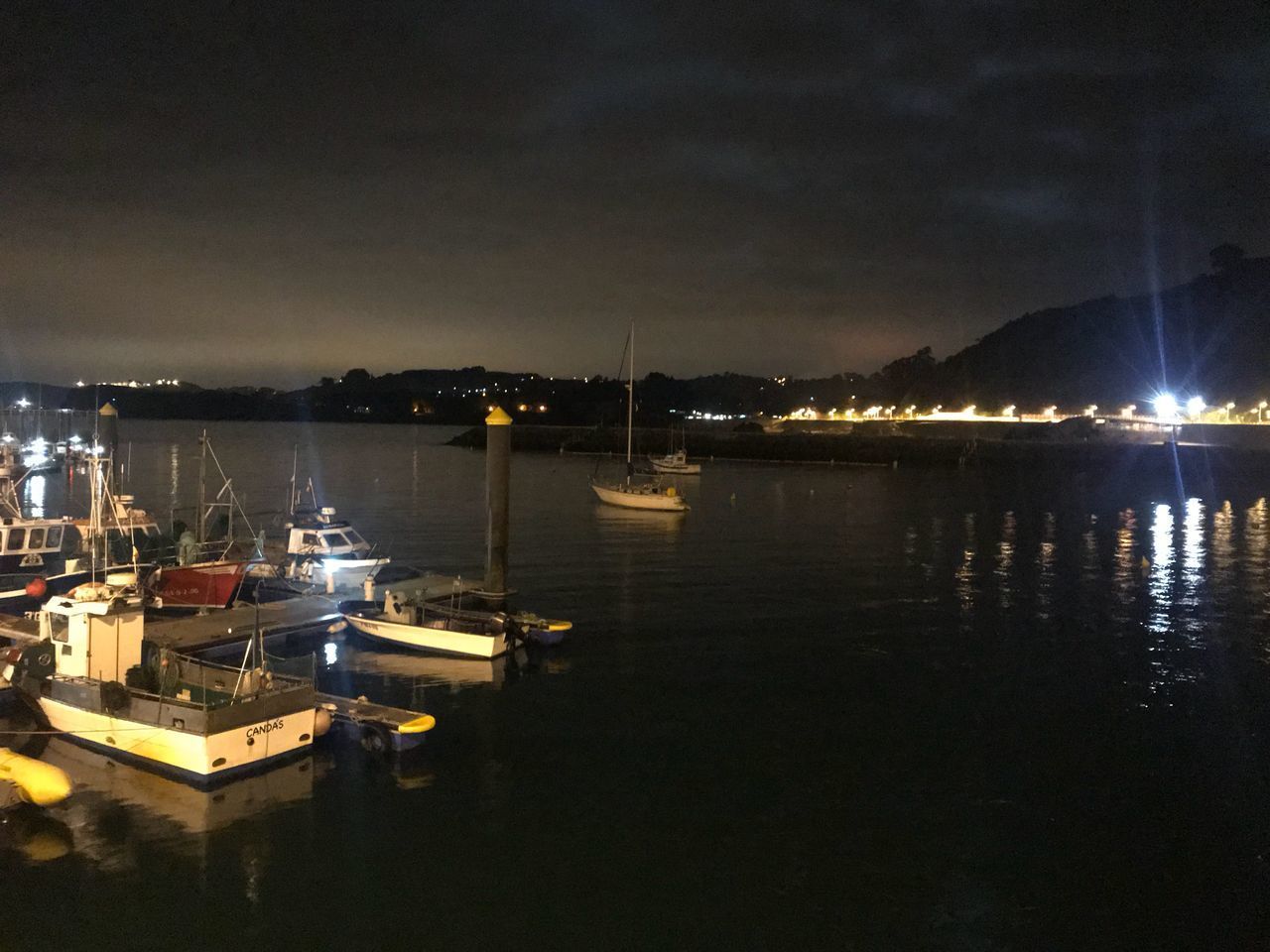 BOATS MOORED AT HARBOR