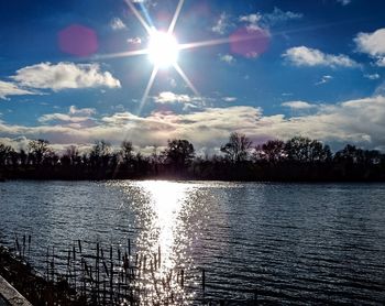 Scenic view of river against sky