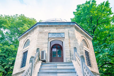 Low angle view of historic building against sky