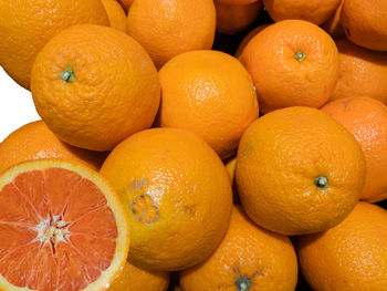 Full frame shot of oranges in market