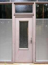 Closed window of building