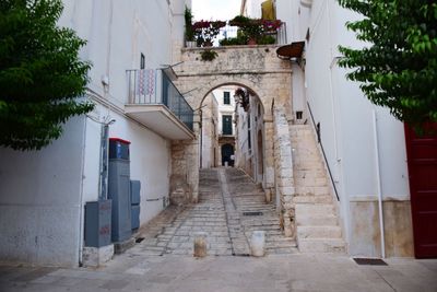 Narrow alley amidst buildings in city