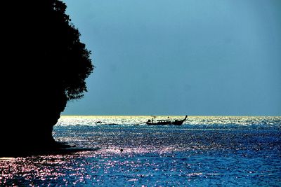 View of boats in sea