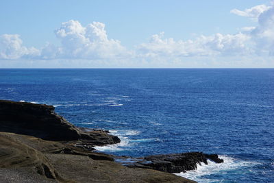 Scenic view of sea against sky