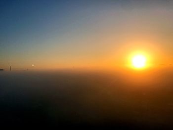 Silhouette of landscape at sunset