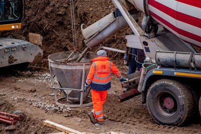 Man working at construction site