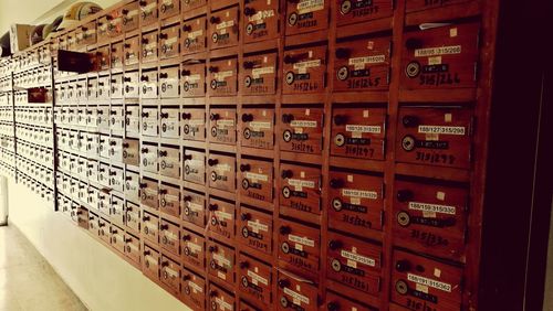 Mailboxes in room