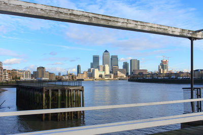 Cityscape with waterfront