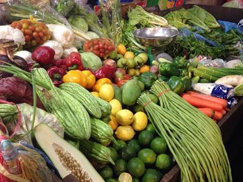 Fruits for sale at market stall