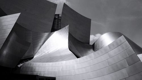 Low angle view of modern building against sky