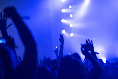 Group of people at music concert