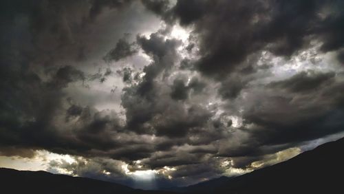 Low angle view of cloudy sky