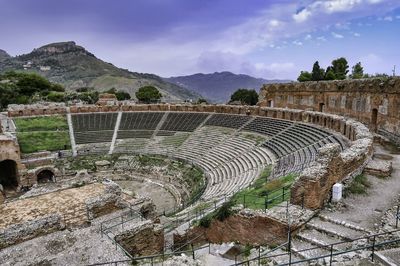 Tilt image of historic building against sky