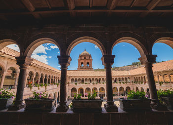 Low angle view of historical building against sky