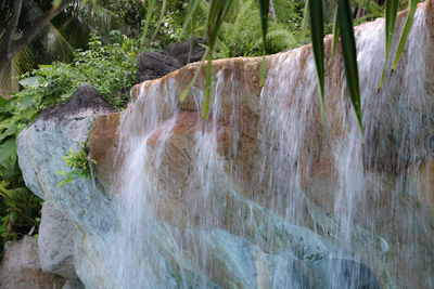 Scenic view of waterfall