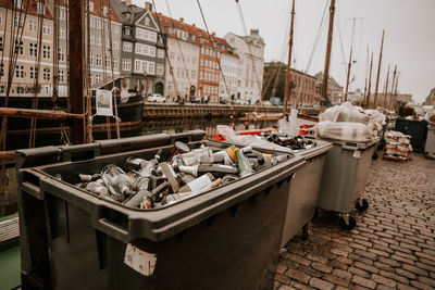 Boats in harbor