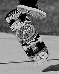 High angle view of skateboard