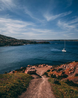 Scenic view of sea against sky