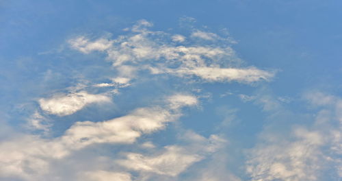 Low angle view of clouds in sky