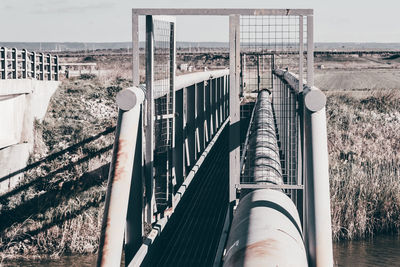 Low angle view of bridge against sky