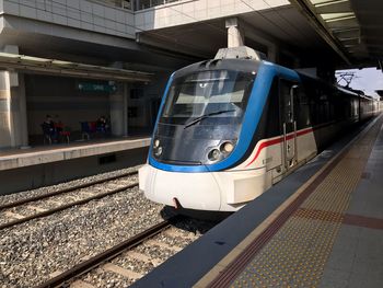 Train at railroad station