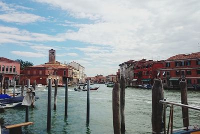 Canal passing through buildings