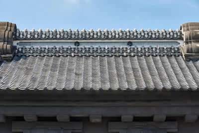 Low angle view of historical japanese building roof