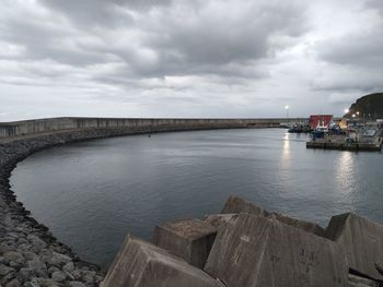 Pier over sea against sky