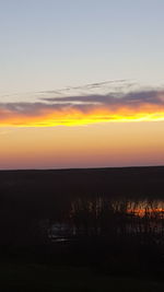 Scenic view of calm sea at sunset