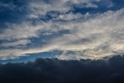 Low angle view of clouds in sky