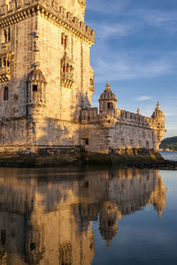 Reflection of building in lake