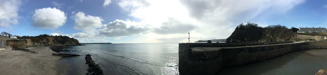 Panoramic view of sea against sky