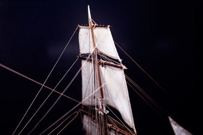 Low angle view of sailboat against sky