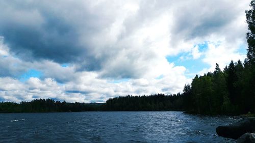 Scenic view of river against sky
