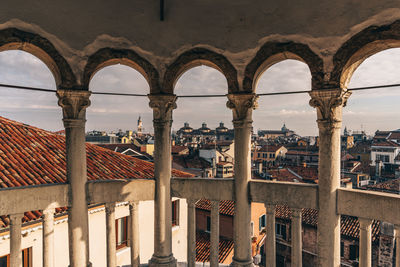 View from historical building scala contarini del bovolo, venice