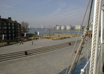 Panoramic view of city against sky