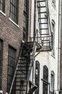 Low angle view of fire escape outside a building